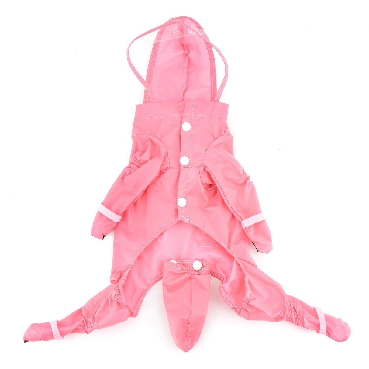 Zunea Waterproof Dog Raincoat with Hood for Small Dogs Rain Poncho Jumpsuit with Rain Boots Puppy Hooded Slicker Rainwear Four-Legged Pet Rain Jacket for Walking Pink M