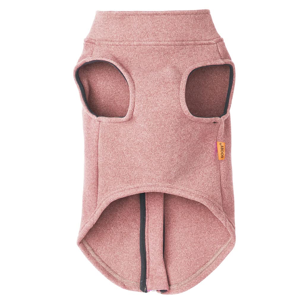 Gooby Zip Up Microfiber Fleece Dog Sweater - Pink, Medium - Warm Double Layered Soft Microfiber Fleece Step-in Dog Jacket for Small to Medium Dogs