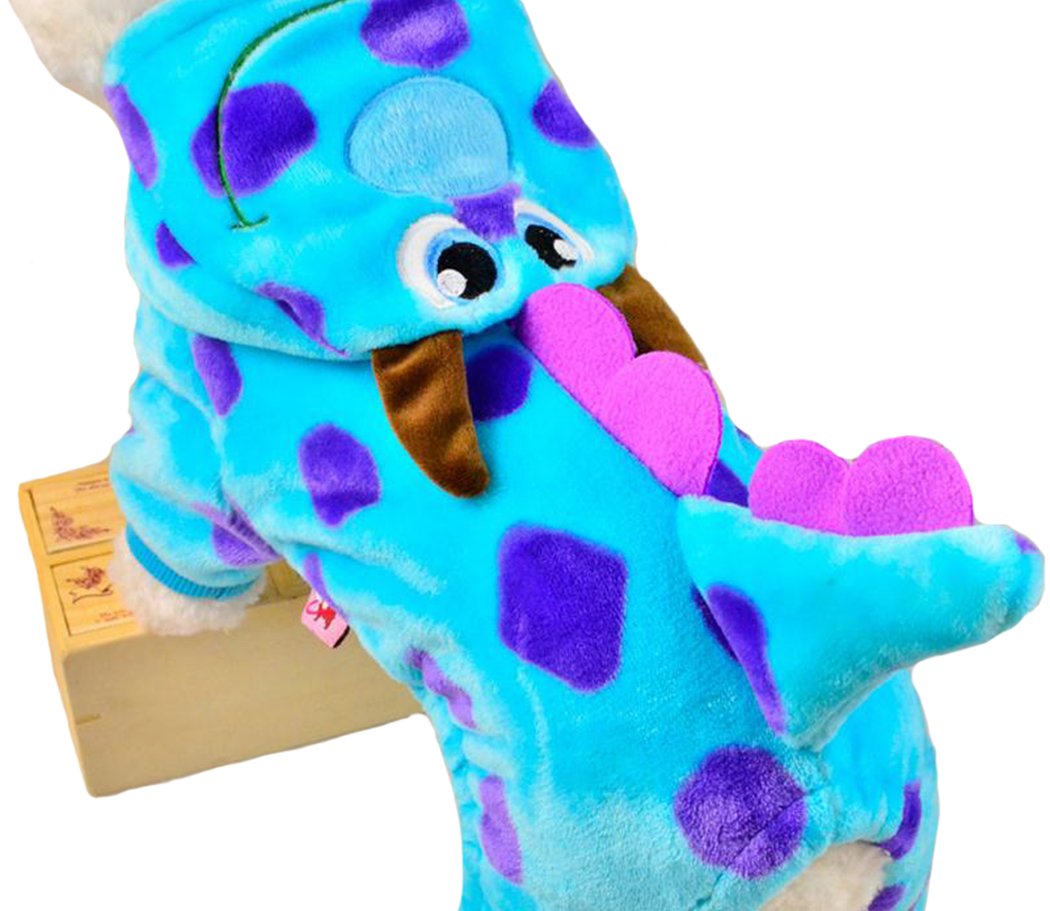 Gullor Autumn Winter Warm Comfortable Adorable Dinosaur Shape Pet Dog Clothes - XS