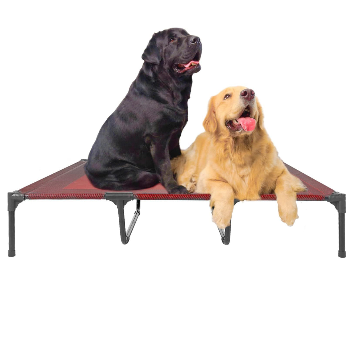 SUDDUS Elevated Dog Bed Waterproof Outdoor, Portable Raised Dog Bed, Dog Bed Off the Floor, Dog Bed Easy Clean Indoor or Outdoor Use, Medium, Red