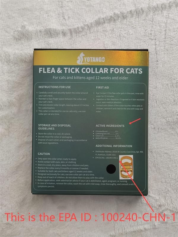4 Pack Flea Collar for Cats, 32 Months Flea and Tick Prevention for Cats, Waterproof Cat Flea Collar, Cat Flea and Tick Treatment, Adjustable Flea and Tick Collar for Cats Kittens-Black&Gray