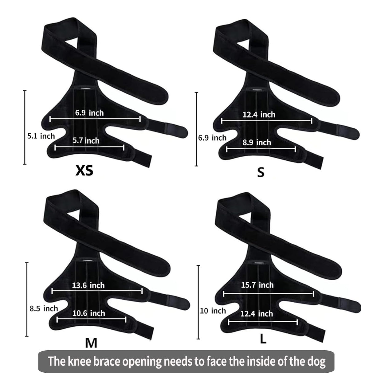 Tinzum L Dog Leg Braces for Back Leg for Support with Cruciate Ligament Injury-Better Recovery with Dog Knee Brace for Torn Acl Hind Leg-Adjustable Hip Dysplasia Dog Acl Brace Hind Leg Rear