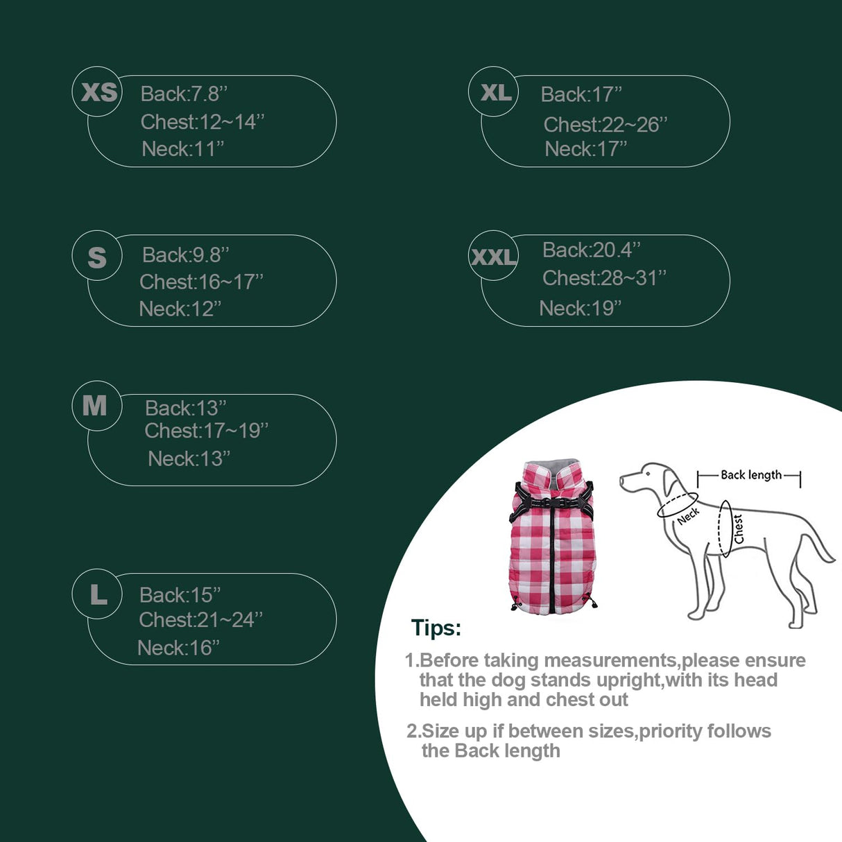 Brabtod Dog Winter Jacket,Waterproof Dog Coat with Harness Built in,Puppy Vest Small Dog Clothes with Fleece Lining,Ideal for Outdoor and Indoor-Pink-S
