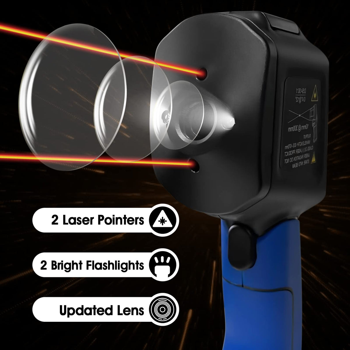 AIOMEST AI-1580 Touchless Pyrometer, Industrial High Temperature Infrared(IR) Thermometer Gun Measures Surface Temp from -58~2876℉, Dual Laser, Adjustable Emissivity (NOT for Human Temp)