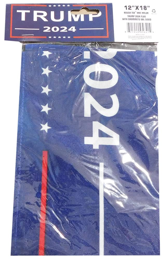 Trump 2024 Blue Premium Quality Heavy Duty Fade Resistant 12x18 12"x18" Double Sided Rough Tex Knit Nylon Boat Flag Banner Grommets