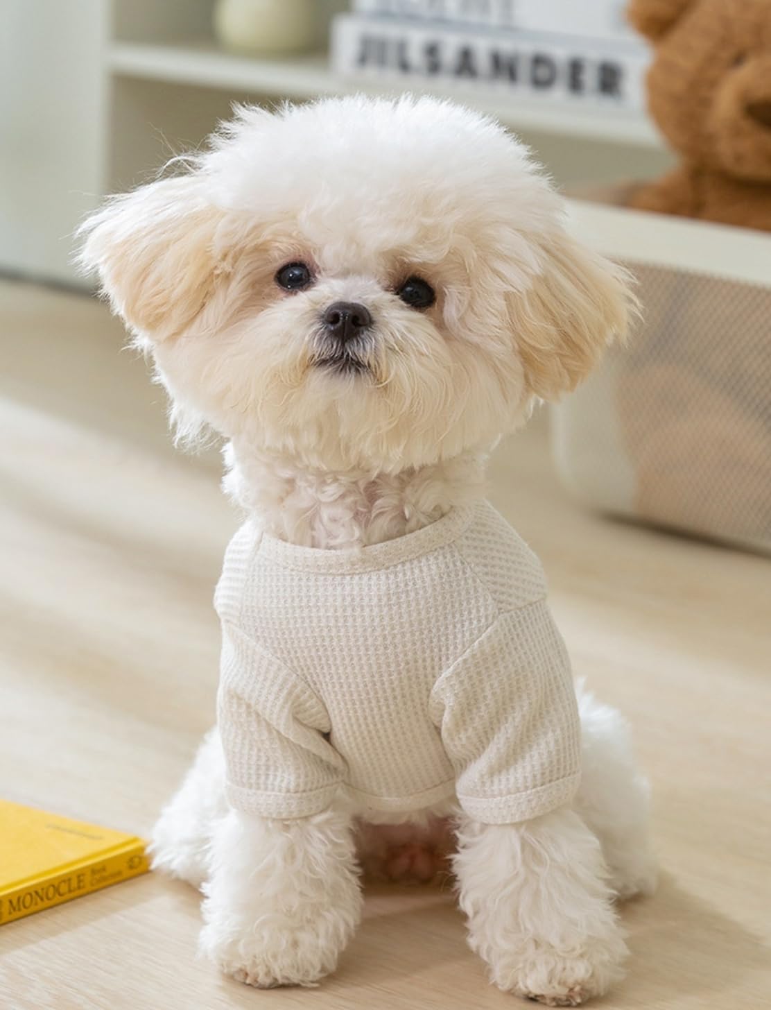 Summer Dog Clothes Dog Shirt Vest Lightweight Bear Pattern Stretchy Dog T-Shirts Soft Cool Shirts Vests Breathable Pet Clothes for Puppy Cats Small Medium Dogs Cat Clothes Dog Outfit White Bear XXL