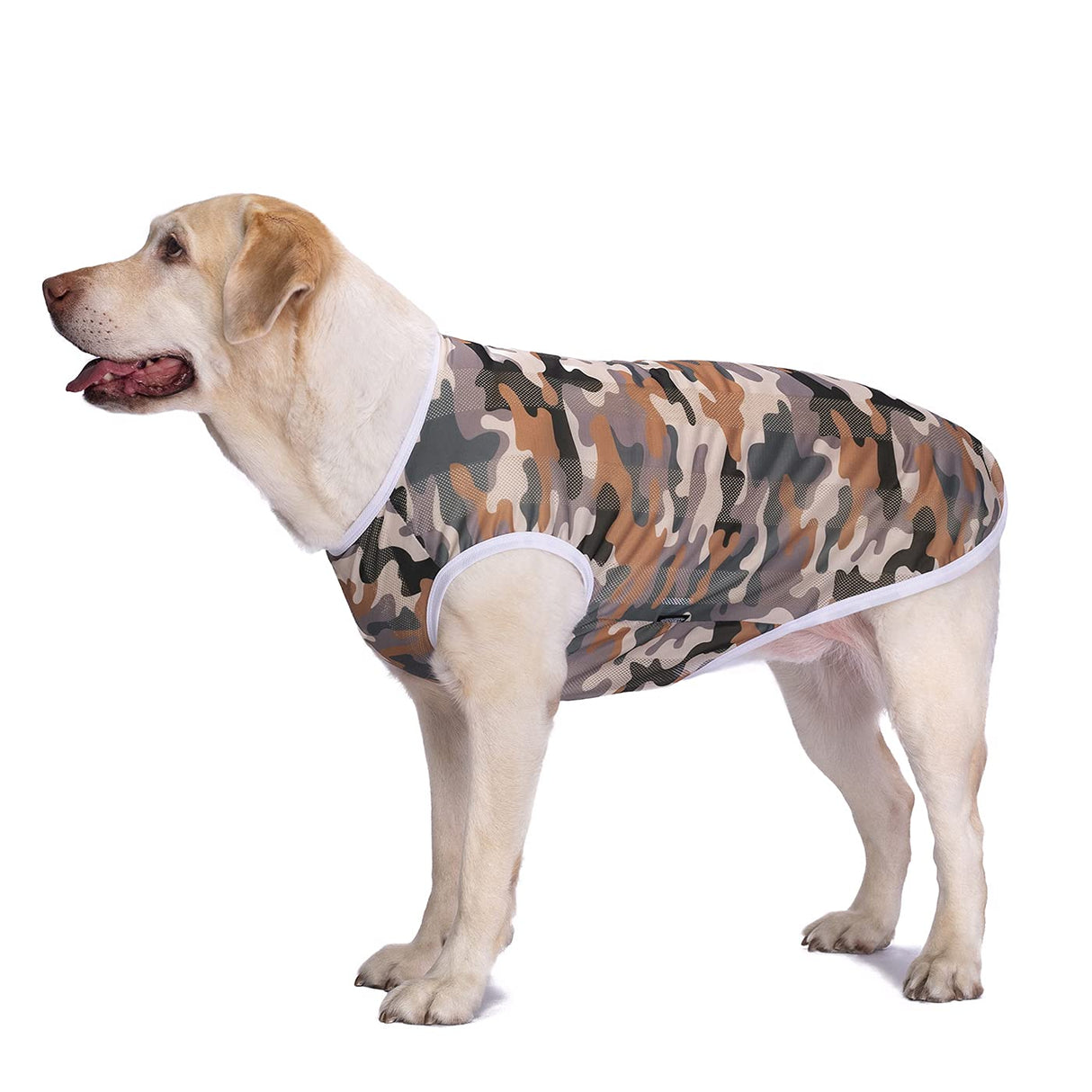 2 Pack Camo Dog Tshirts for Medium Large Dogs, Quick Dry Dog Cooling Vest Shirt T-Shirts Girl Boy,Breathable Stretchy Tank Top Sleeveless Vest Tee Shirt Pet Clothes Apparel