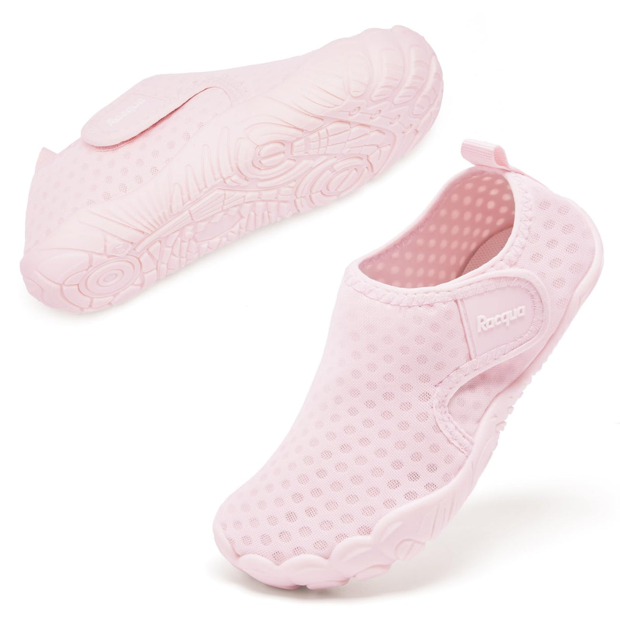 Racqua Girls Water Shoes Kids Boys Swim Aqua Quick Dry Breathable Barefoot Lightweight Non-Slip Pool Beach Outdoor Pink Big Kid 2