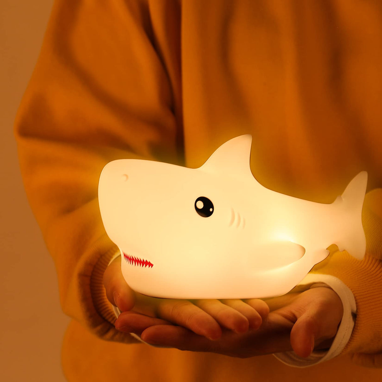 ZKLiLi Shark Night Light for Kid, Shark Lights for Boys Girls Christmas Gifts Nightlight Kids Teens Room Decor, Silicone Animal Night Lamp Gift(Shark)
