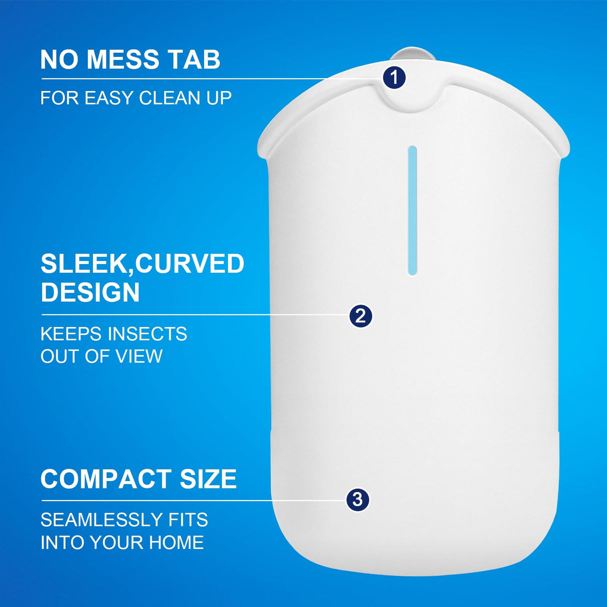 Husaco Flying Insect Trap, Compatible with M364 Refill, 2 Plug-in Base + 2 Cartridge