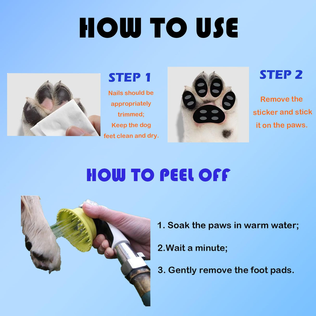 Bellevuee Dog Paw Protector Anti-Slip Pads, Toe Grips for Dogs from Slipping On Hardwood Floors, Stronger Self-Adhesive Paw Pad Provide Traction for Senior, Injured Dogs (5 Sets - 10 Pads) (L)