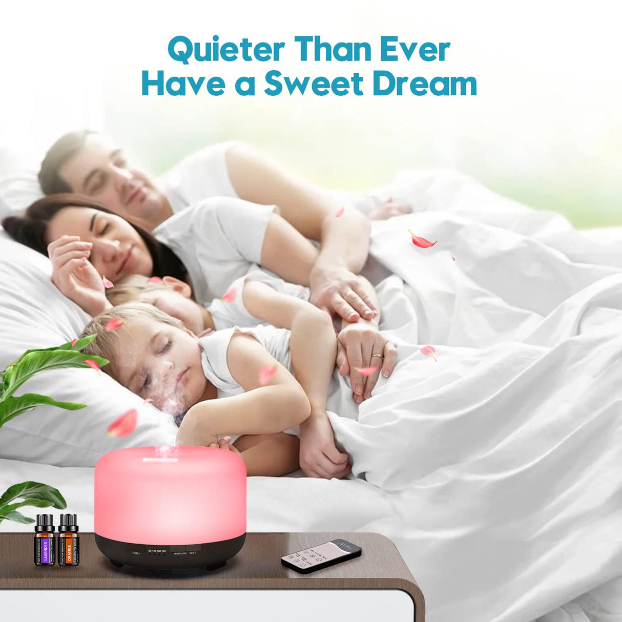 YIKUBEE Diffuser, 500ml Essential Oil Diffuser, Oil Diffuser with Remote Control, Aromatherapy Humidifier, Diffusers for Home, Diffusers for Essential Oils Large Room