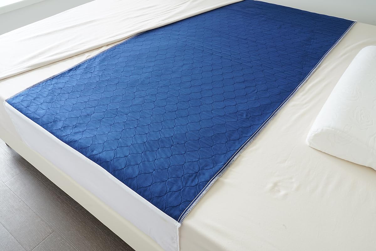 2 Pack Careboree Pee Bed Pads Bed Wetting Protection Cotton Top-Layer Waterproof Underpads 34"X36" Twin Size with 21" Wings for Incontinence Adults,The Elderly Kids Pets