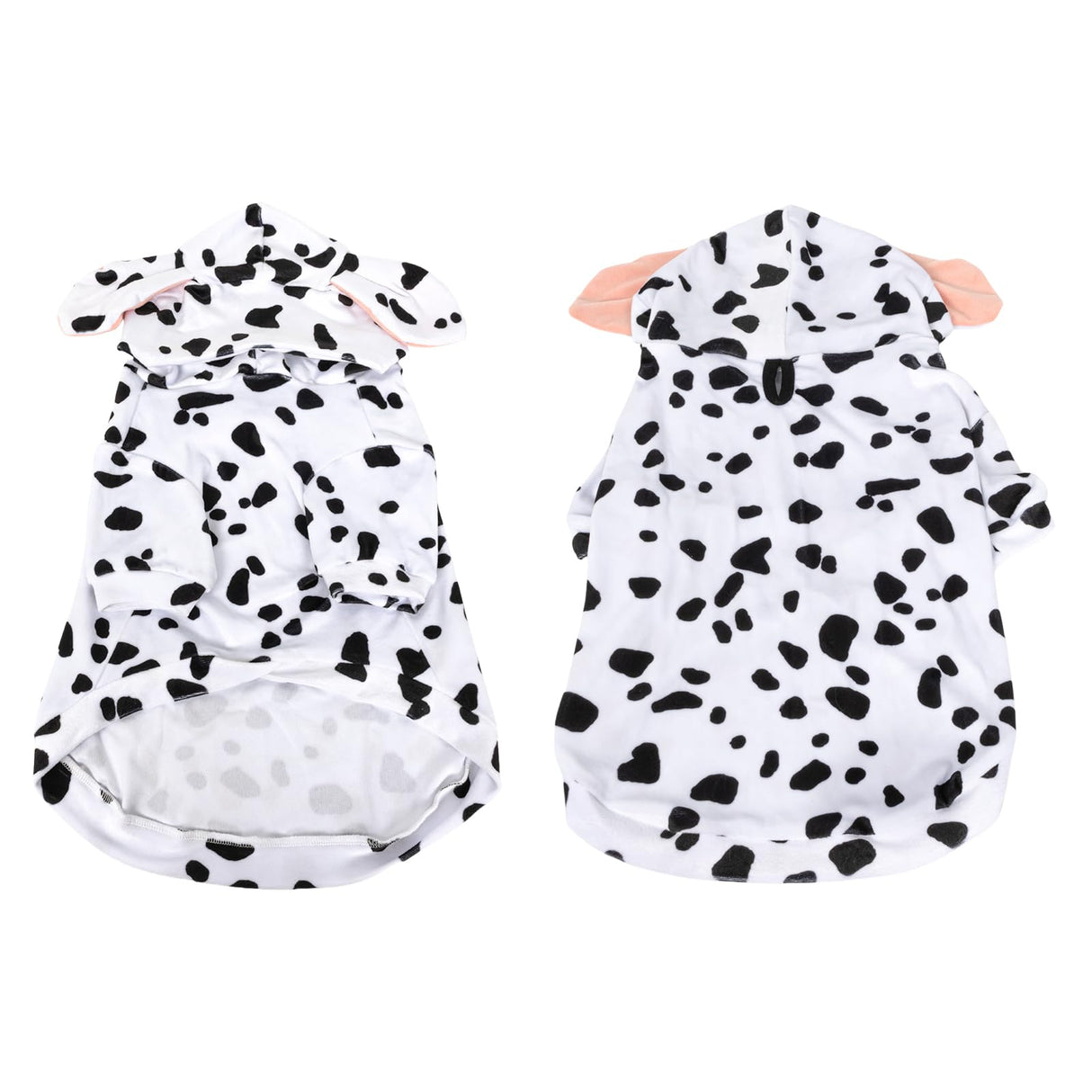 DELIFUR Dog Halloween Dalmatian Costume - Adorable Dog Hoodies for Small Pet Cute Animal Clothes Cosplay Sweatshirt Spotted (Dalmatian, Small)