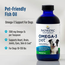 Load image into Gallery viewer, Nordic Naturals Omega-3 Pet, Unflavored - 8 oz - 1380 mg Omega-3 Per Teaspoon - Fish Oil for Medium to Large Dogs with EPA & DHA - Promotes Heart, Skin, Coat, & Immune Health