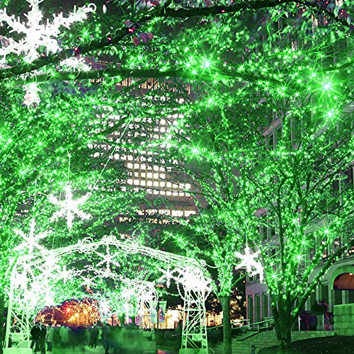 HOME LIGHTING 200 LED 66FT Christmas String Lights, St Patricks Day Fairy Lights with 8 Lighting Modes, String Mini Lights Plug in for Indoor Outdoor Tree Garden Wedding Party Decoration, Green