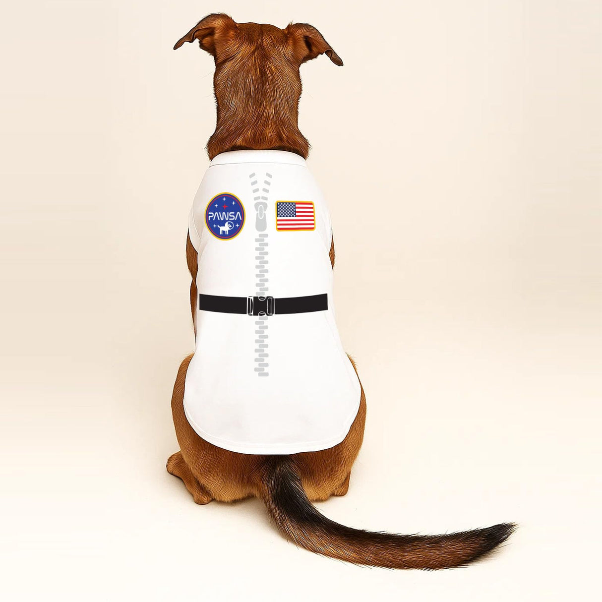 Pawsa Astronaut Costume Dog Tee Shirt | Sleeveless Breeds | Halloween | Space Esplorer | Out of This World| Galaxy |White, 3X-Large 1399