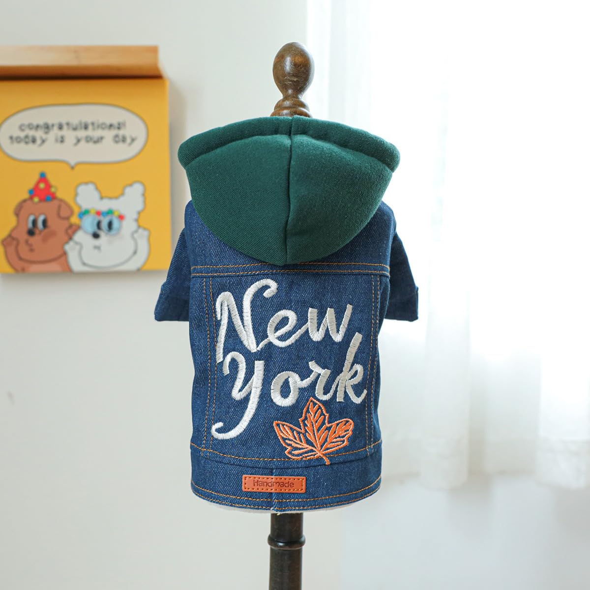 Dog Lapel Denim Vest Jacket Puppy Classic Jean Shirt Clothes Small Dogs Girl Boy Vintage Costume Dog Cat Stylish Denim Coats Chihuahua Yorkie Clothes Christmas Holiday Birthday Dog Outfits