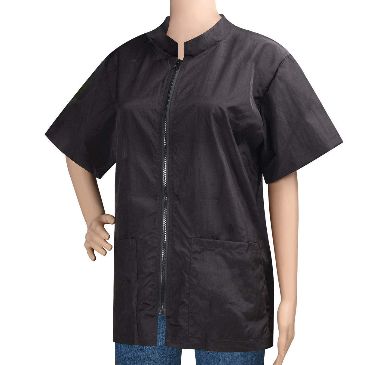 Noverlife Pet Grooming Jacket with Full Zipper, L Size, Anti-Static Smock for Dog Cat Beauty, Water Resistant Barber Apron Jacket for Hair Salon, Cosmetology Uniforms for Men and Women