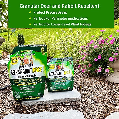 Nature's MACE Deer & Rabbit Repellent 2.5lb Bag/Covers 2,500 Sq. Ft. / Repel Deer from Your Home & Garden/Safe to use Around Children, Plants & Produce/Protect Your Garden Instantly