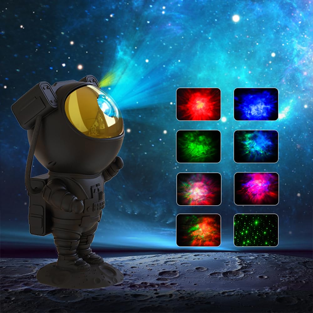 SFOUR Star Projector,Galaxy Night Light,Astronaut Starry Nebula Ceiling LED Lamp with Timer and Remote, Gift for Kids Adults for Bedroom, Birthdays,Christmas, Valentine's Day.(Black Gold)