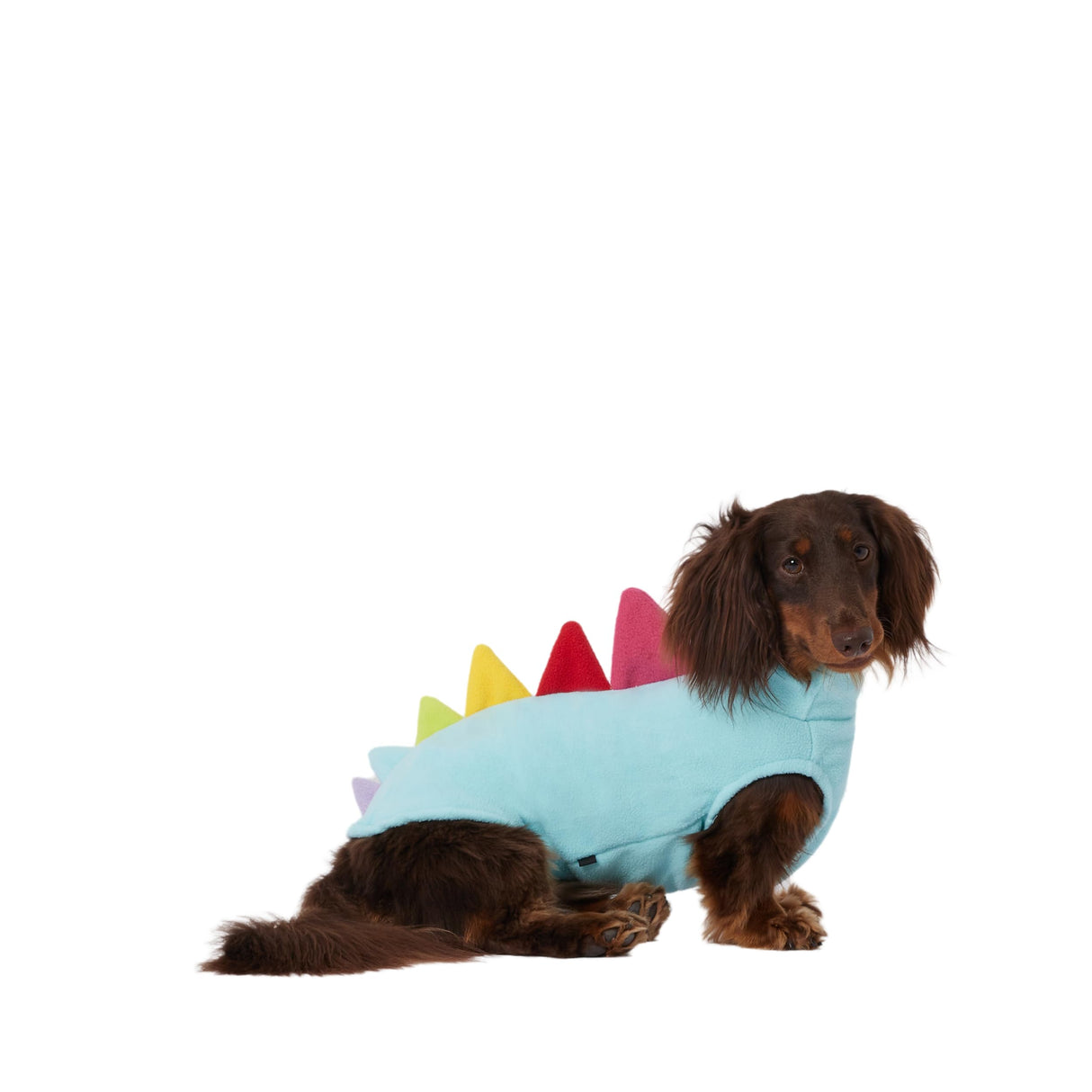 ESCCBOO Italian Greyhound & Dachshund Dog Fleece Dinosaur Sleeveless Onesie, Cozy Turtleneck Costume Outfit for Mini Dachshund Italian Greyhound Whippets (Blue, XX-Large)
