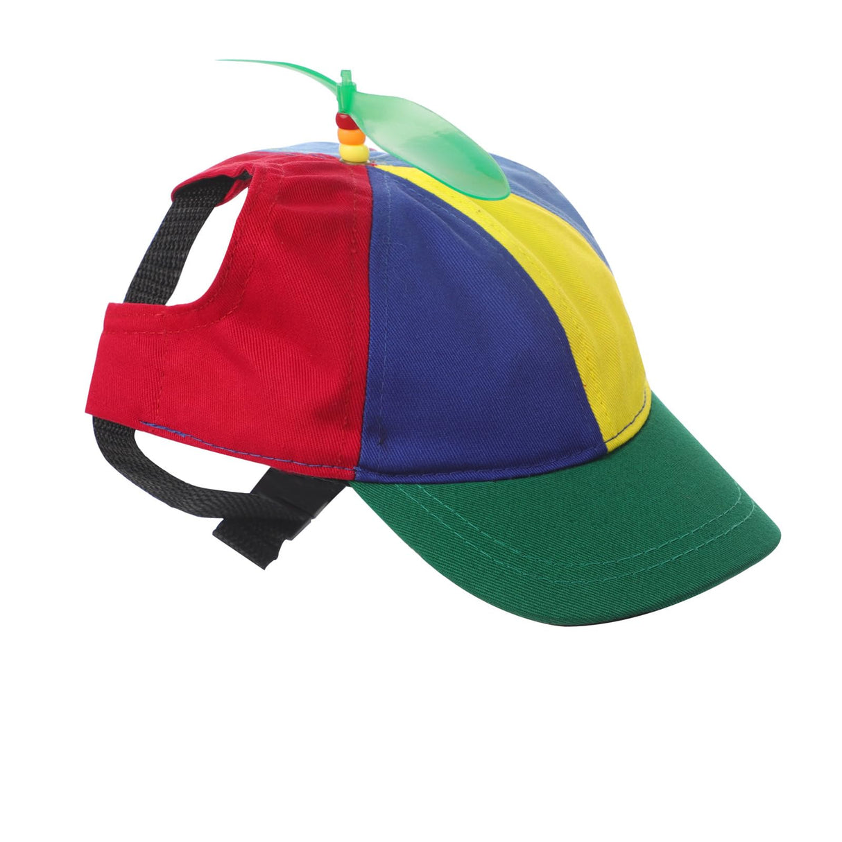Funny Pet Baseball Hat with Propeller, Cute Adjustable Sun Protection Rainbow Helicopter Hat for Dog & Cat