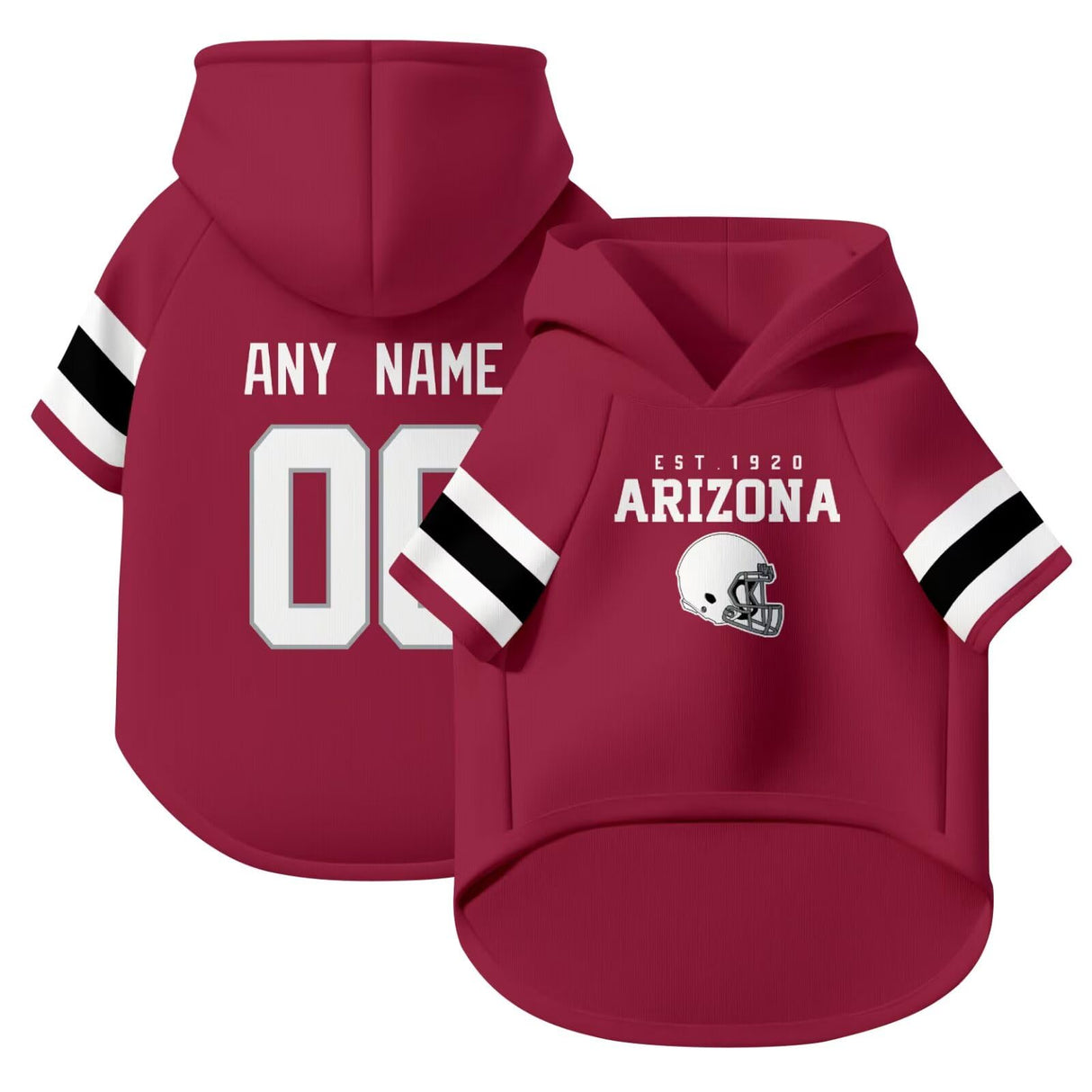 ANTKING Arizona Dog Hoodie T-Shirt Custom Name and Number Jersey Pet Clothes Gifts