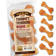 Load image into Gallery viewer, Gootoe Turkey Tendons for Dogs –All-Natural, Hypoallergenic Dog Treats, Rawhide Alternative, Long Lasting Puppy Chews, Healthy Dog Treats for Small Breeds, Bone (S), 6 Count Pack