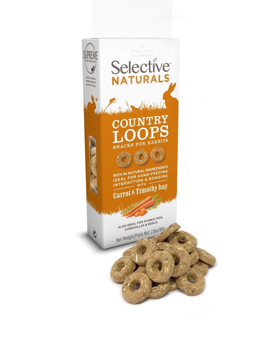 Selective Naturals Country Loops with Carrot & Timothy Hay (Pack of 4)