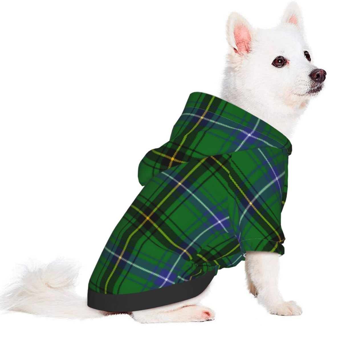 Scottish Clan Henderson Tartan Plaid Dog Hoodie Breathable Stretchy Sweatshirts with Hat Warm Dog Clothes for Small Medium Large Dogs X-Small