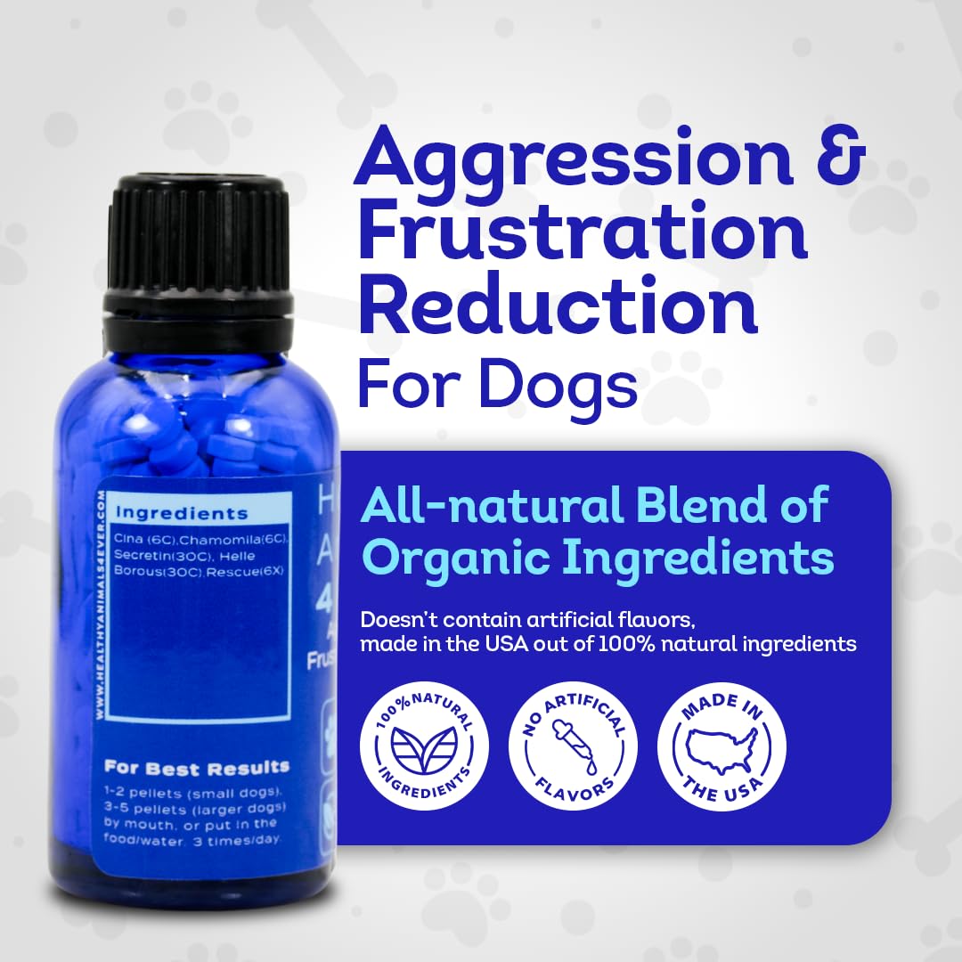 HA4E - Calming Tablets for Stressed and Aggressive Dogs - Reduce Dog Aggression & Promote Relaxation - All-Natural, Homeopathic Remedy - 300 Tablets