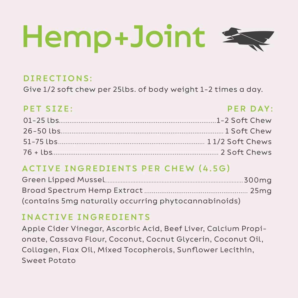 Super Snouts Hemp & Joint Chew for Dogs & Cats, 30 Chews (Up to 60 servings) – Made in USA Hip & Joint Supplement with Green Lipped Mussels, Hemp Helps Calms Joint Inflammation & Relief Joint Pain