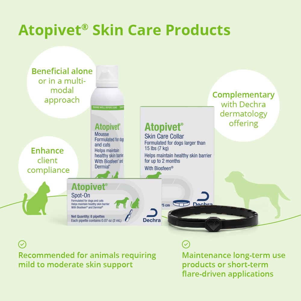 Atopivet Skin Care Spot-On for Dogs and Cats, 8 x 2 mL Pipettes