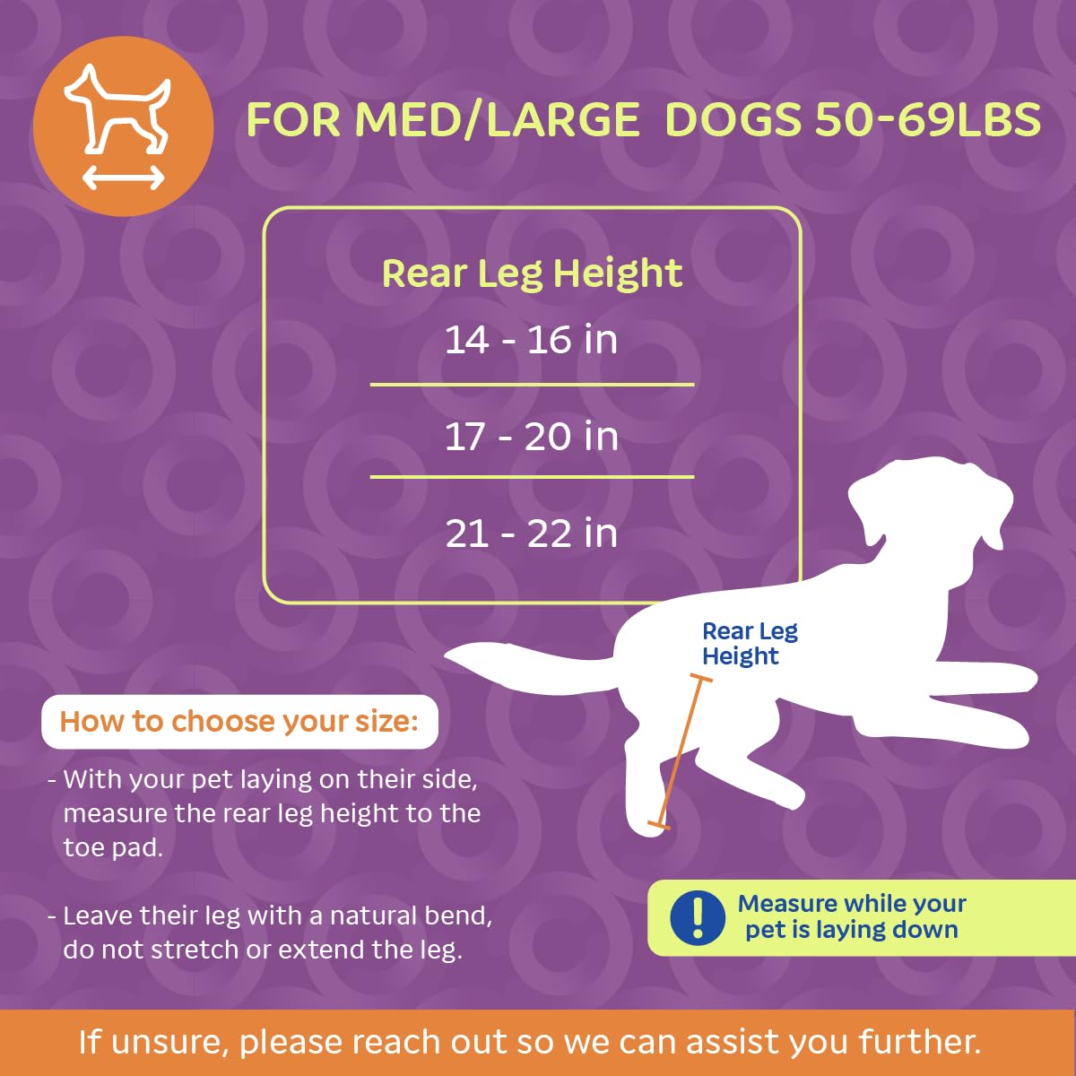Walkin' Wheels Dog Wheelchair - for Med/Large Dogs 50-69 lbs - Veterinarian Approved - Dog Wheelchair for Back Legs