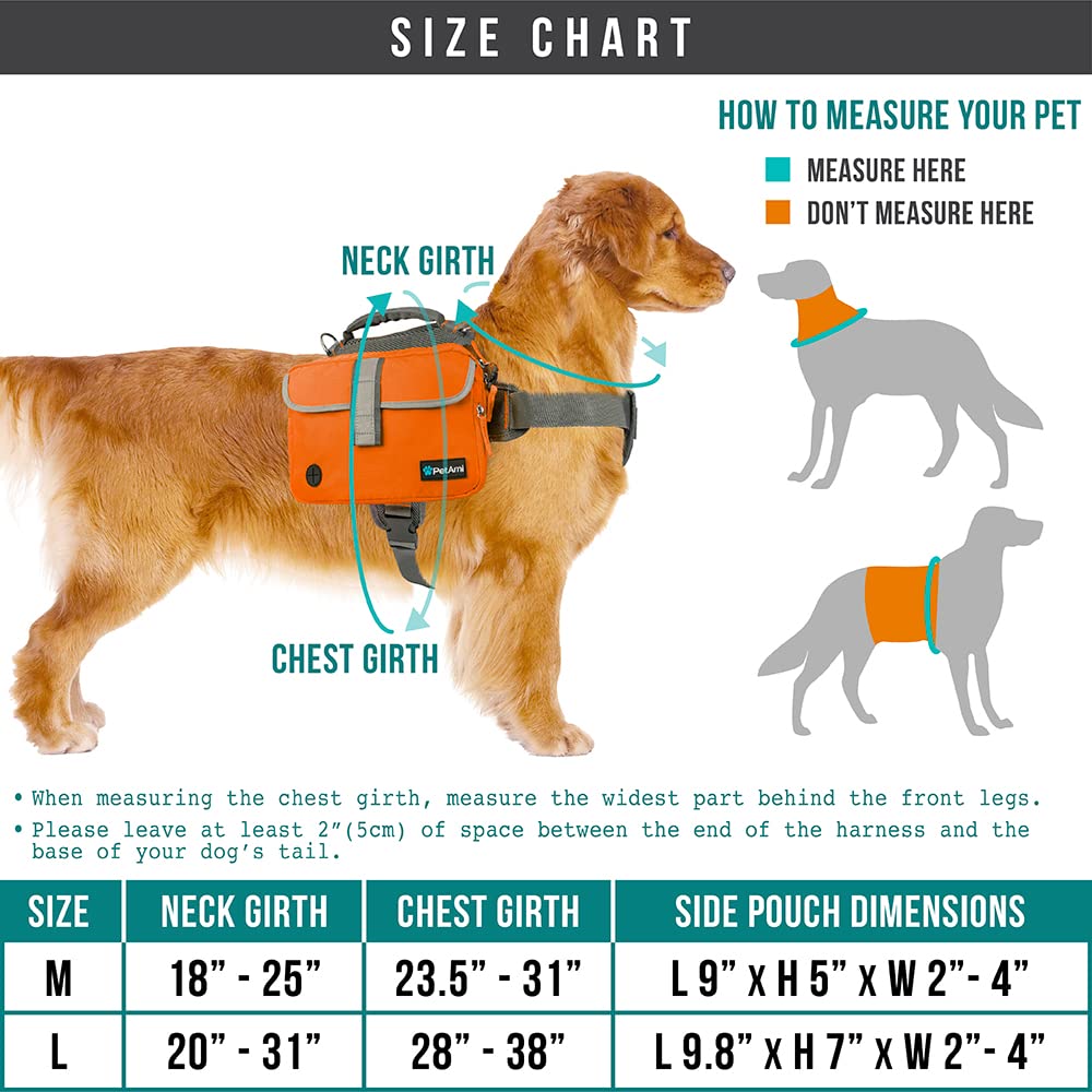 PetAmi Dog Backpack for Medium Large Dogs, Dog Saddle Bag For Dogs to Wear, Tactical Harness Saddlebag with Reflective Safety Side Pockets for Hiking Camping Vest Dog Pack Travel (Olive Green, Medium)
