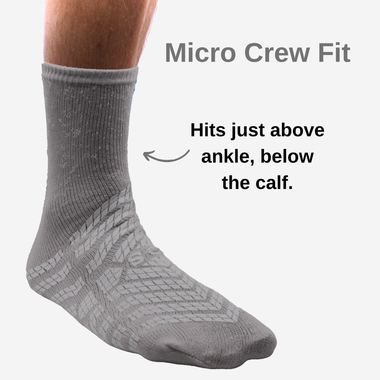 HCS Bariatric Hospital Socks with Grips for Women & Men (6 Pairs) - Non Slip Socks for Elderly/Non Skid Socks for Seniors - Fall Risk Patient Slippers (Gray, Bariatric)