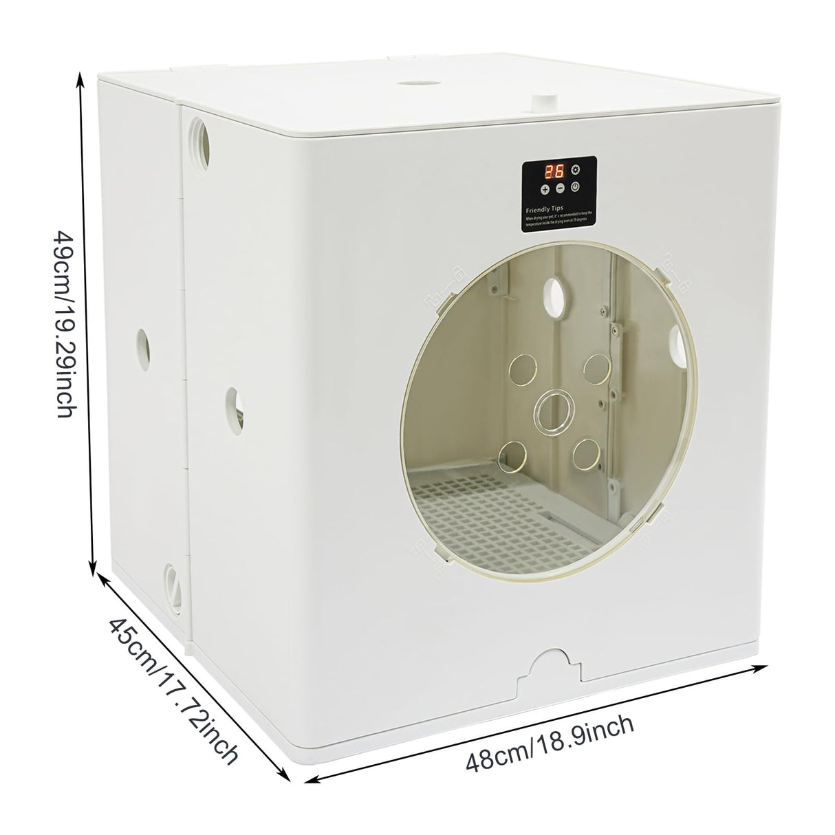 Florchest 88L Automatic Pet Dryer Box for Cats and Small Dogs,Foldable Cat Dryer Box Smart Temperature Control,Adjustable Wind Speed,Pet Dryer Box Ultra Quiet Dog Hair Dryer