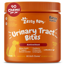 Load image into Gallery viewer, Zesty Paws Cranberry Supplement for Dogs - Bladder Control for Dogs - Urinary Tract Support - Cranberry Chews with D-Mannose, Vitamin B6 & L-Arginine - Immune & Gut Support - Bacon - 90 Count