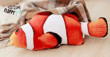 Load image into Gallery viewer, Orange Clownfish- Moving Toy for Dogs