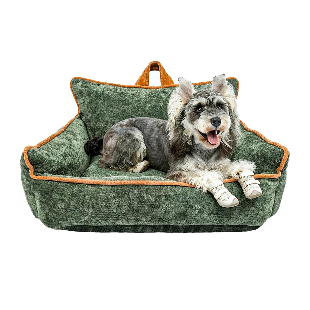 RAFASAFA Orthopedic Dog Bed with Memory Foam, Washable Plush Pet Bed for Small, Medium & Large Dogs, Cozy Bolster Crate Dog Bed for Joint Support & Comfort.(Green)