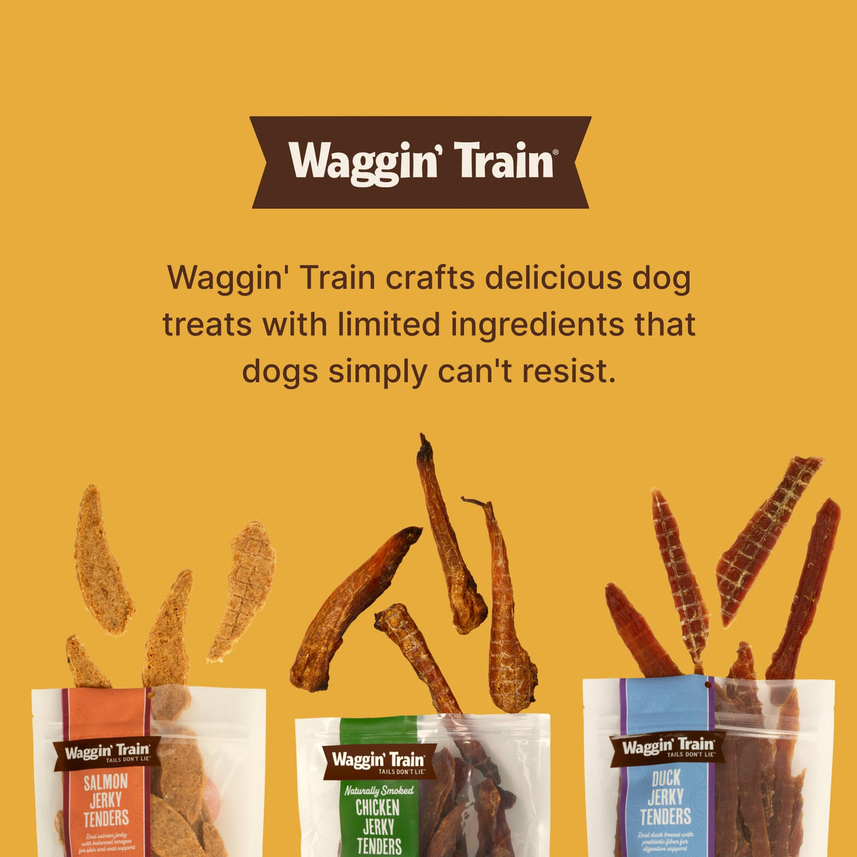 Waggin' Train Chicken Jerky Dog Treats, Made with 100% Real Chicken Breasts, Only Two All-Natural Ingredients, Great High Protein Dog Treat, Easily Digestible for Big or Small Dogs, 30 oz. Pouch