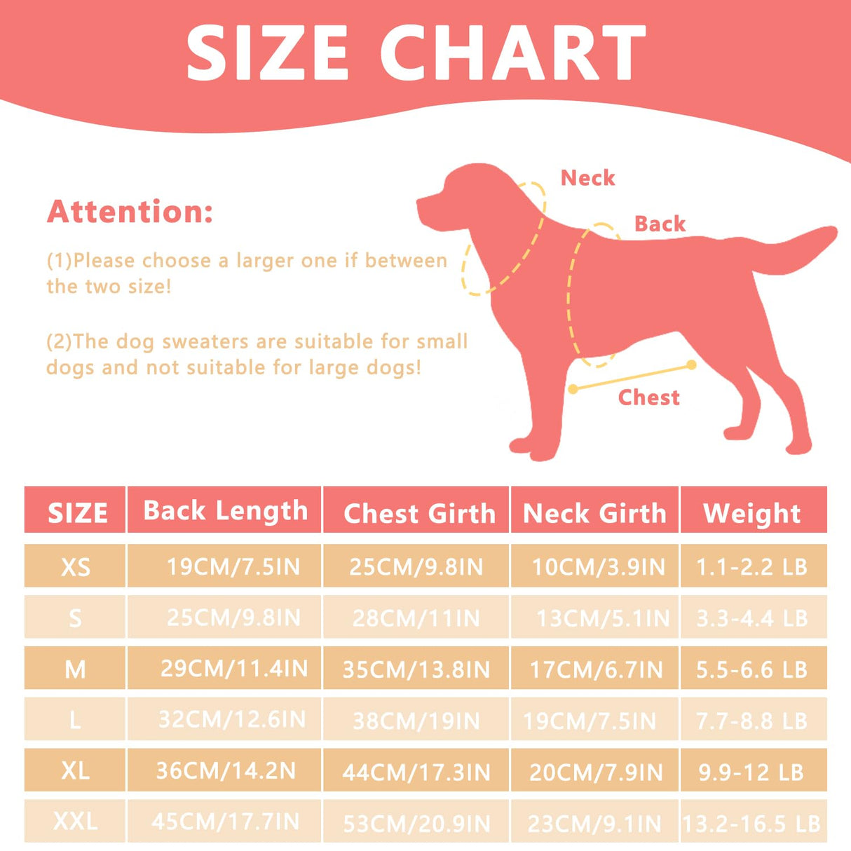 LIEVUIKEN Dog Sweater, Knitted Heart Pattern Puppy Sweaters for Small Medium Large Dogs, Girl Boy Winter Warm Soft Pet Clothes, Christmas Holiday New Year Pet Outfit Dog Apparel(Pink Hem, L)