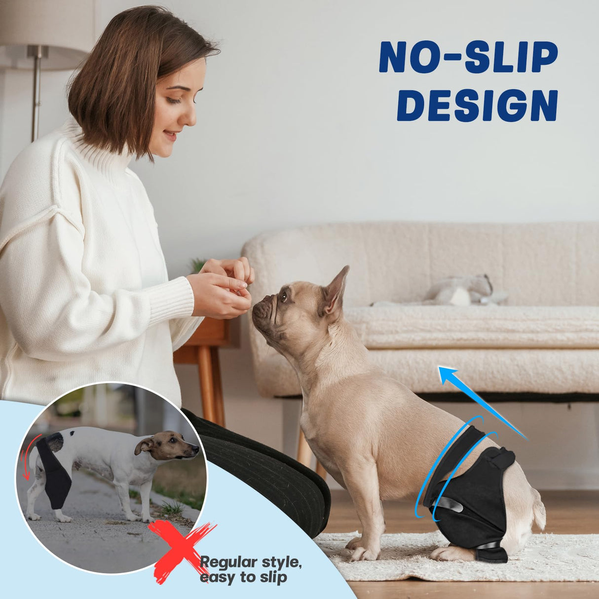 Joypig Dog Rear Leg Sleeve to Stop Licking: Soft Recovery Wrap for Hind/Back Leg Wounds, TPLO ACL Surgery, Surgical Sleeve for Small Medium Large Dogs, Cone Alternative (Left-XS,Glossy Black)