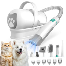 Load image into Gallery viewer, 8VR Dog Grooming Kit, Pet Grooming Vacuum with Pet Clipper Nail Grinder, Dog Hair Vacuum with 6 Pet Grooming Tools for Dogs Cats Shedding Grooming