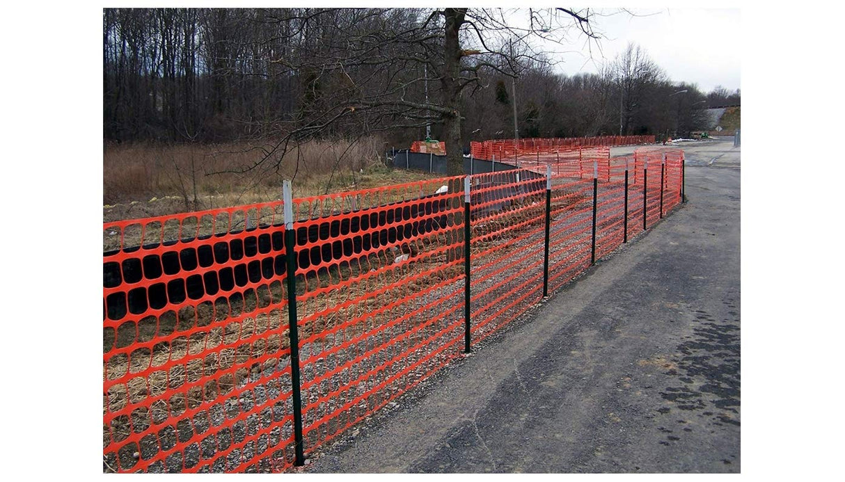 BOEN 4' x 50' Orange Temporary Fencing, Mesh Snow Fence, Plastic, Safety Garden Netting, above Ground Barrier, for Deer, Kids, Swimming Pool, Silt, Lawn, Rabbits, Poultry, Dogs