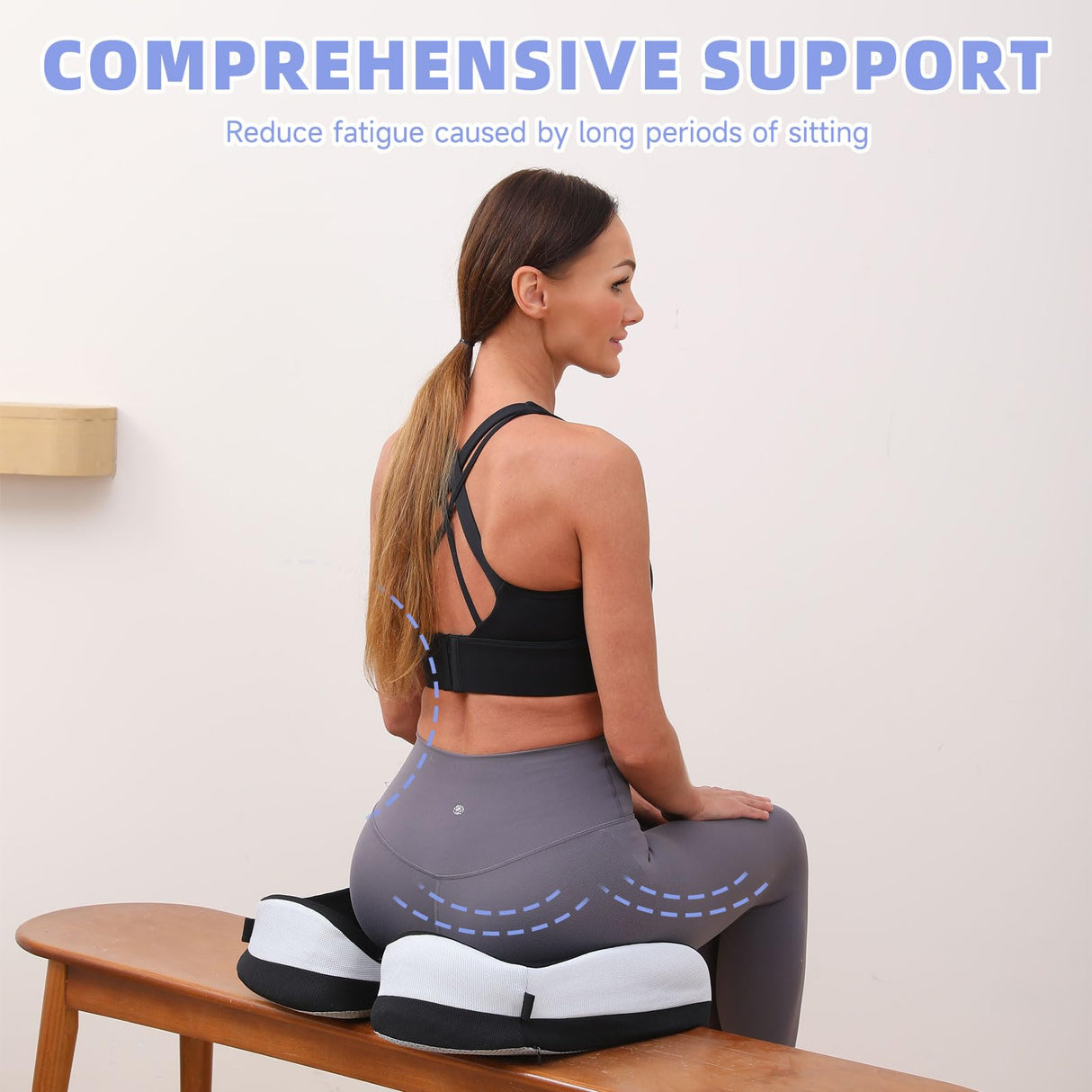 Seat Cushions for Office Chairs Wheelchair Cushion for Long Sitting Back Pain,Coccyx Cushion for Tailbone Pain Relief Cushion Office Chair Butt Pillow,Memory Foam Seat Car Computer Desk Chair Cushion