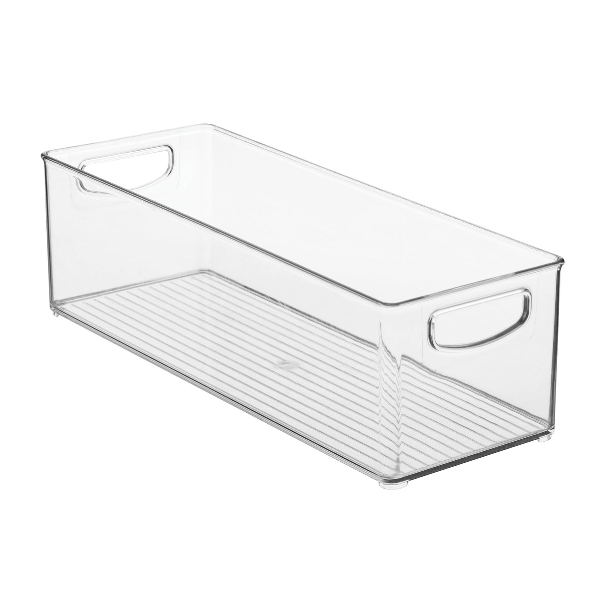 Plastic Stackable Pantry Bin with Handles, Clear