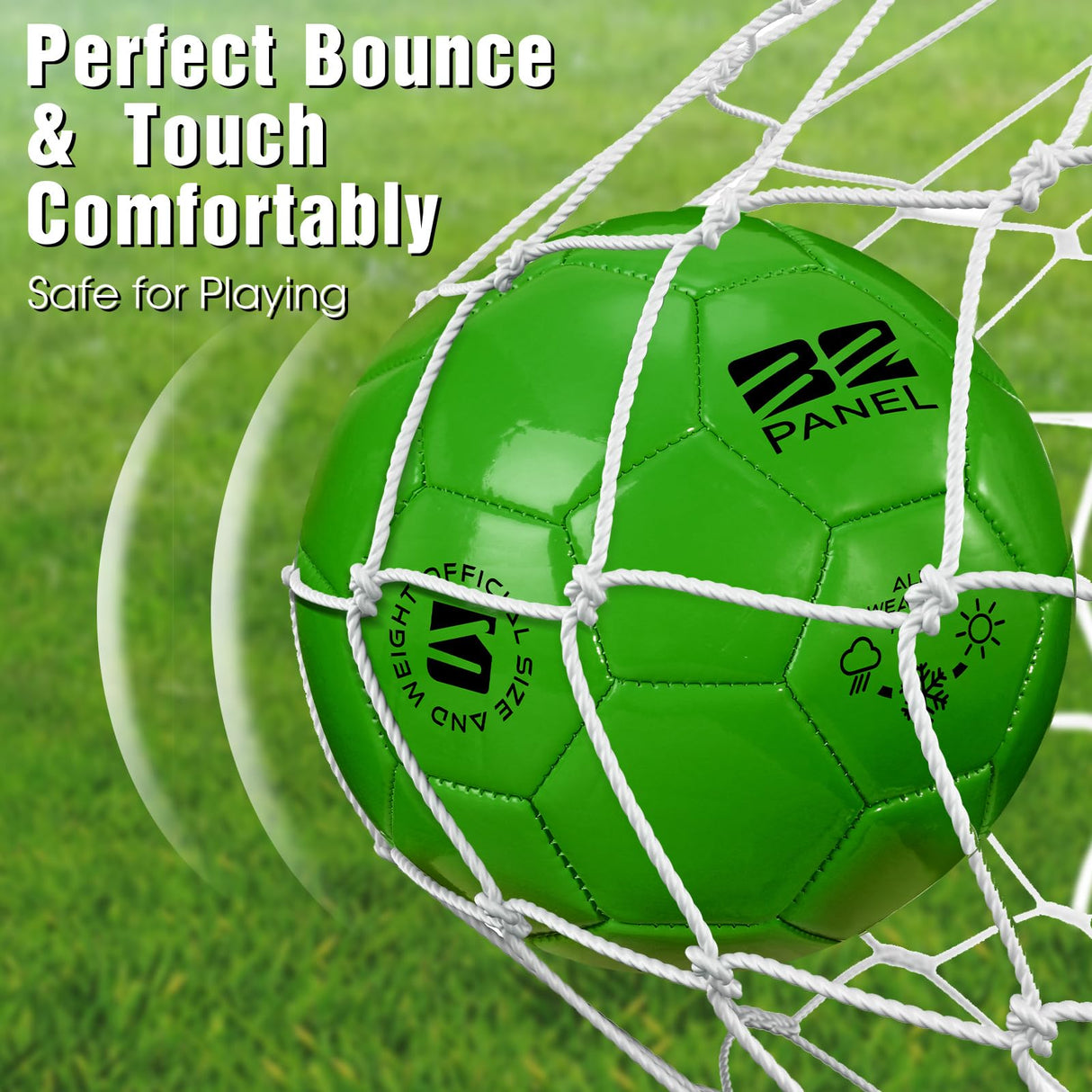 Shappy 2 Pcs Operation Christmas Soccer Balls Bulk with Pump, Mesh Bag Official Size 3 4 5 Indoor Outdoor Soccer Ball for Game Practice Training Sport Soft Soccer Gift for Child Adult(Size 5,Green)