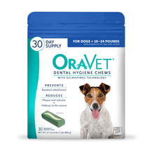 Load image into Gallery viewer, ORAVET Dental Chews for Dogs, Oral Care and Hygiene Chews (Small Dogs, 10-24 lbs.) Blue Pouch, 30 Count
